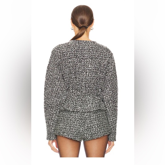 Revolve Lover and Friends Whitley Black and White Tweed Jacket - NWOT - Picture 3 of 12